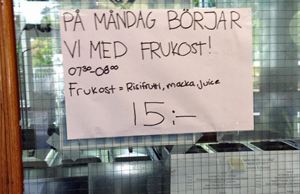 En frukost i skolan som motsvarar 22 sockerbitar