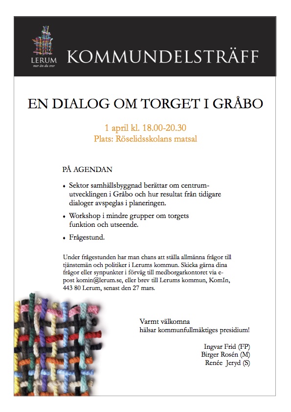 Inbjudan kommundelsträff Gråbo