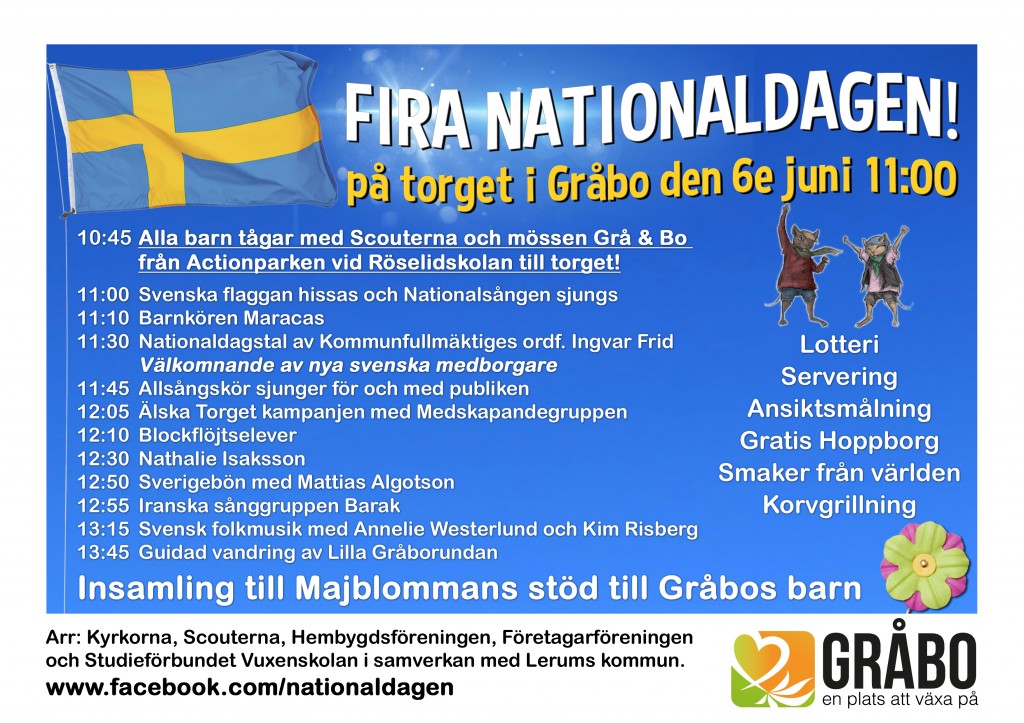 Nationaldagsfirande Grabo 2014