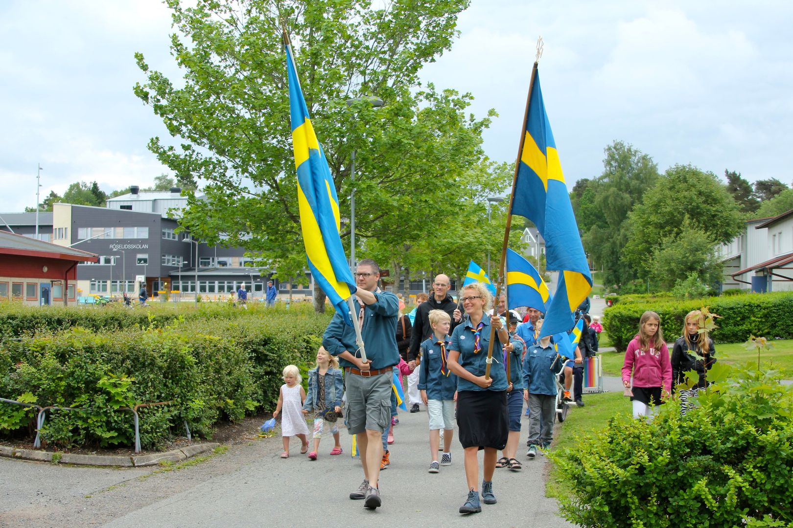 Tåg under svenska fanor, Nationaldagen 2014 - foto JohanHolst