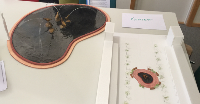 Skiss på "Kvintett" av Gunilla Poignant