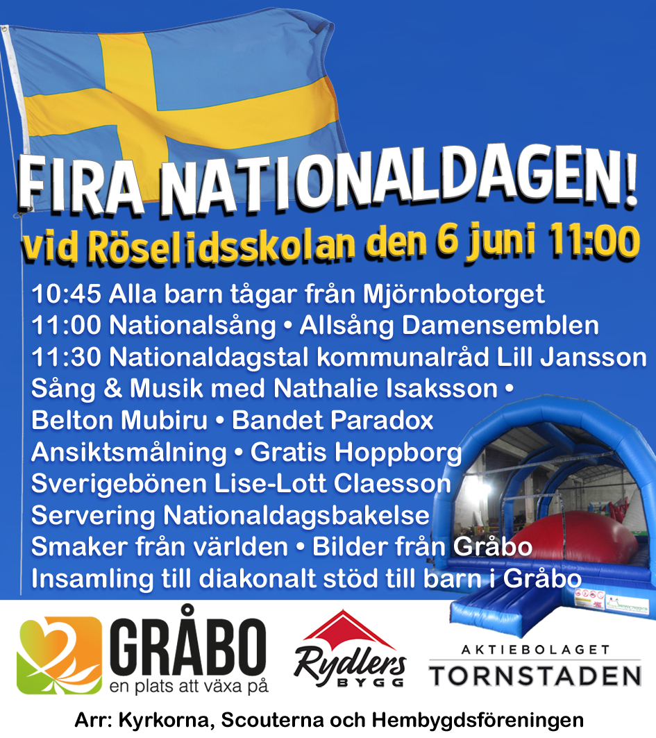 Nationaldagsfirande Gråbo 2016